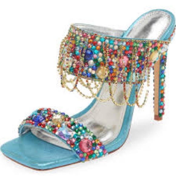 Azalea Wang Shoes - Vibrant Embellished Heels